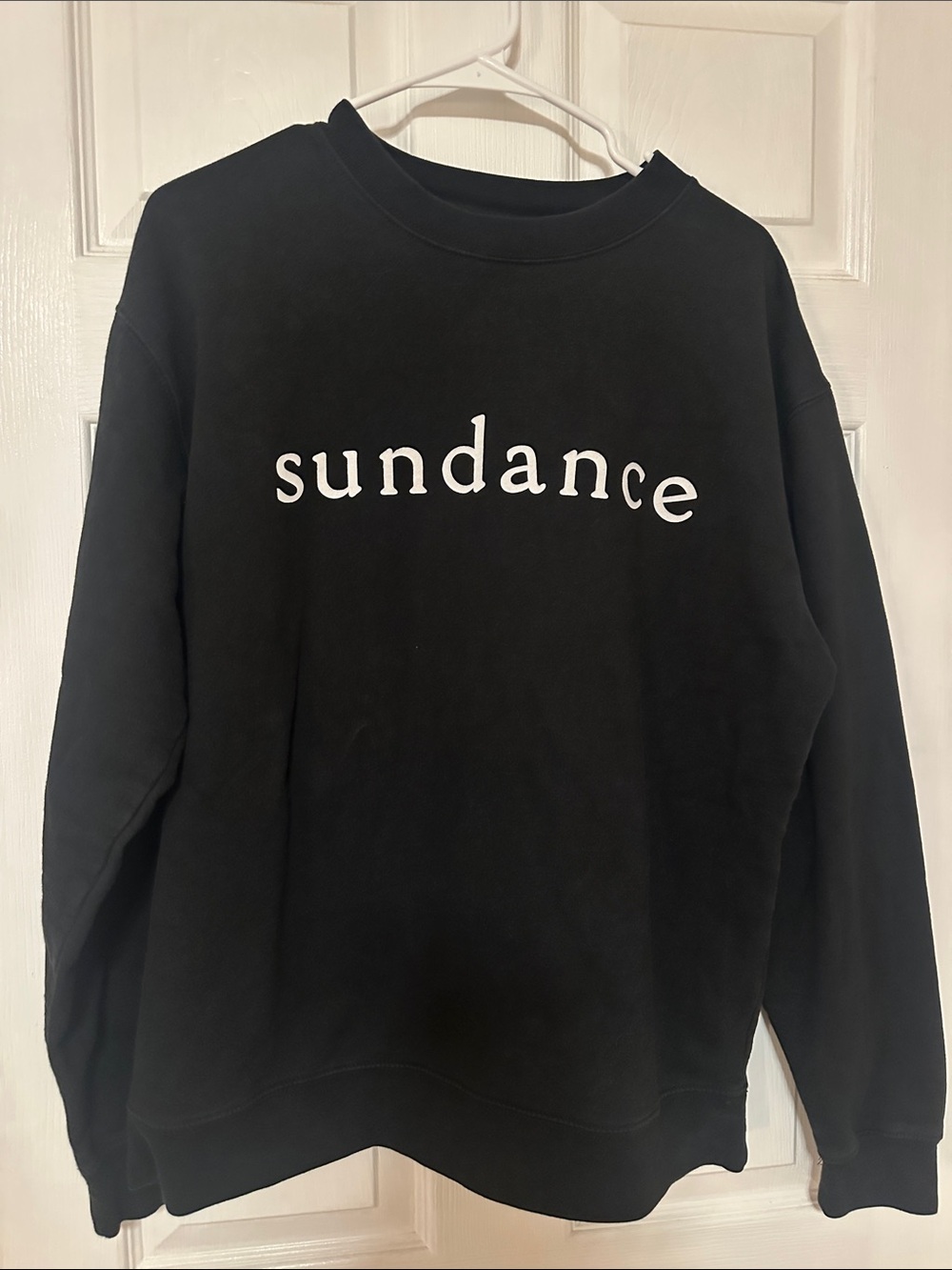 Sundance Black Sweatshirt with White Logo